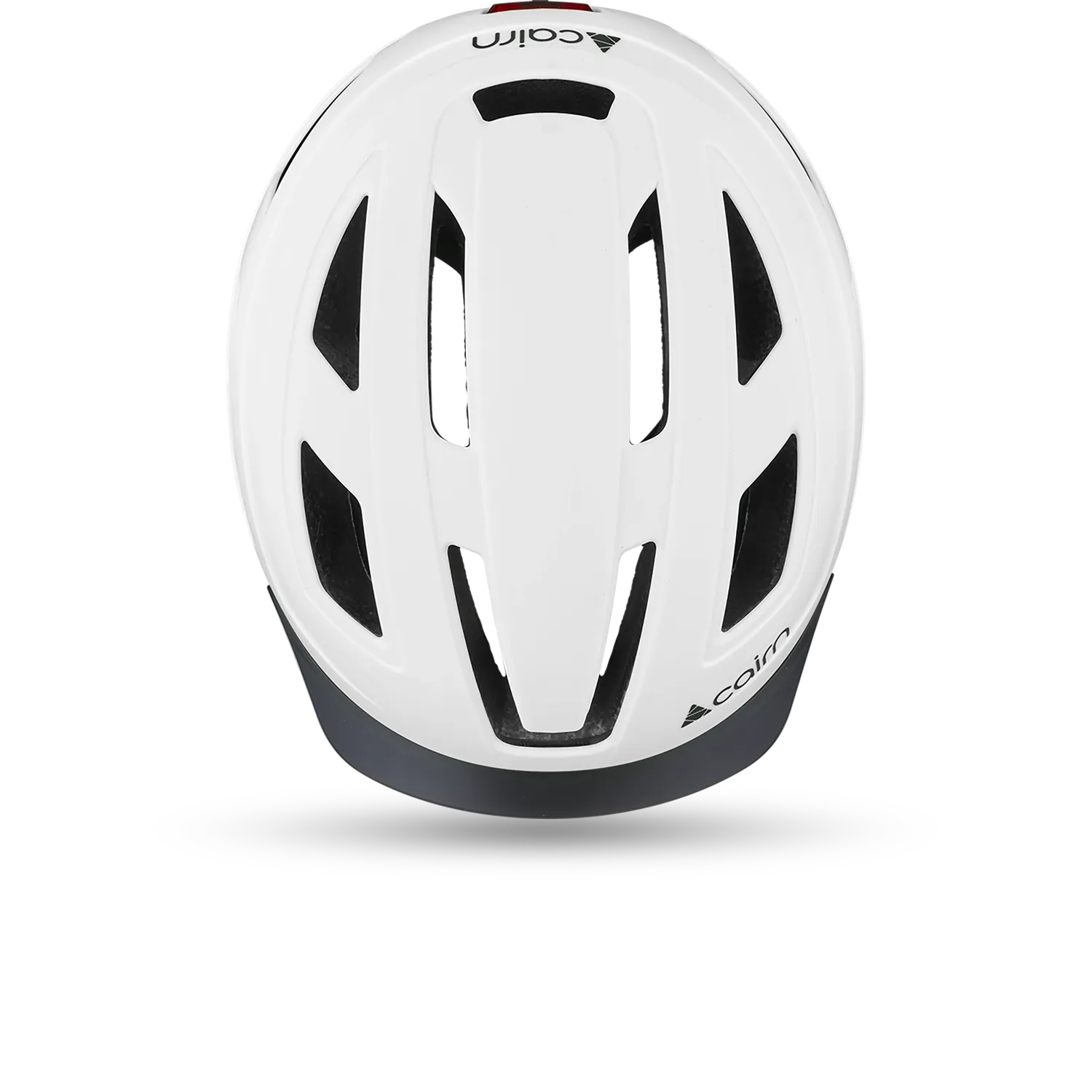 Cairn Clarke cykelhjälm Mat White LED låsfäste