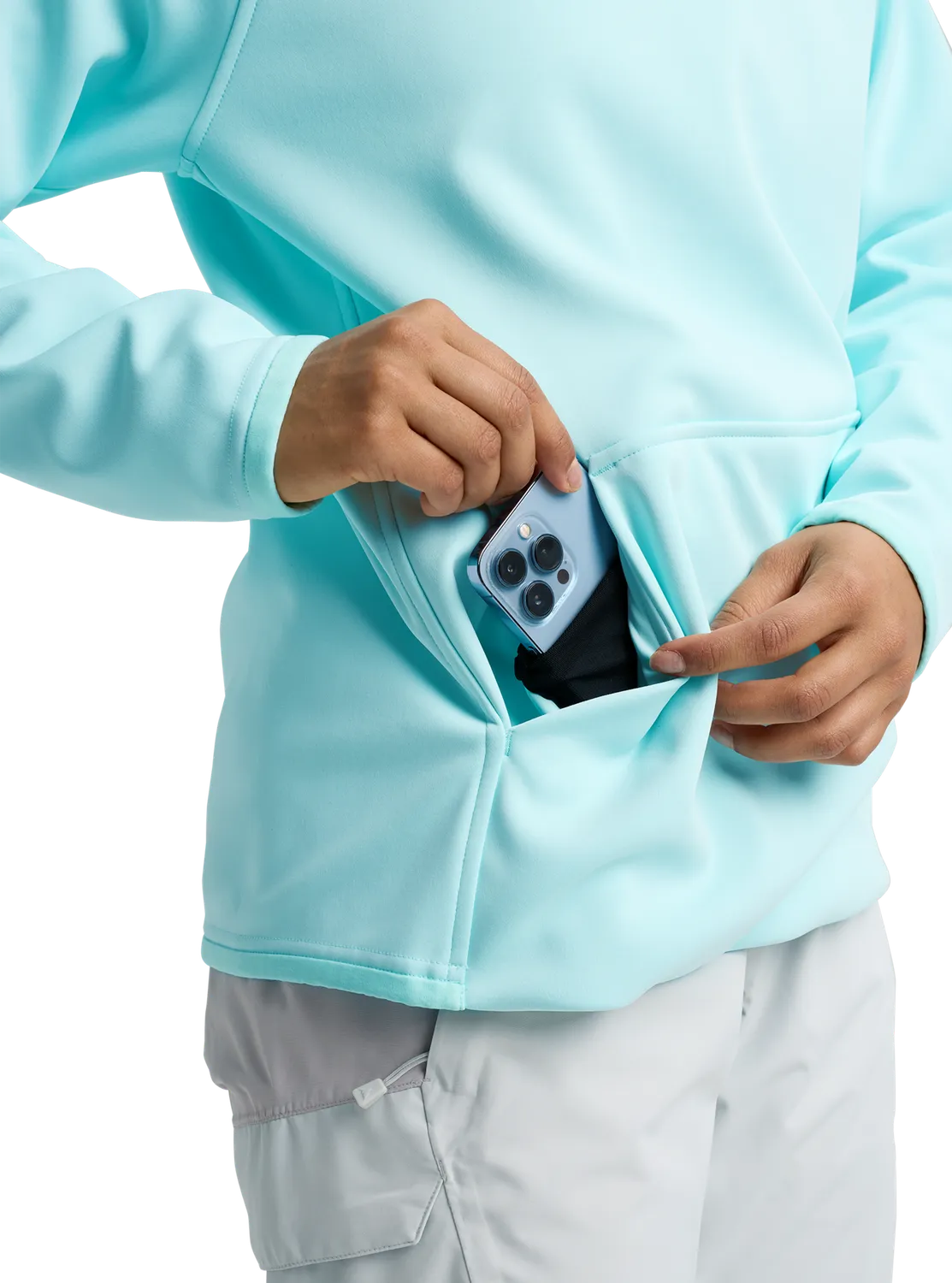 Burton Crown Weatherproof fleecehoodie dam Light Teal