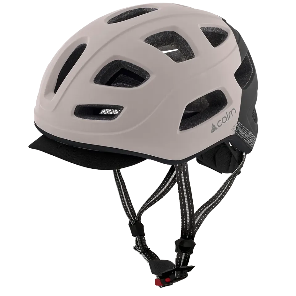 Cairn Quartz Matt Powder Pink cykelhjälm med LED