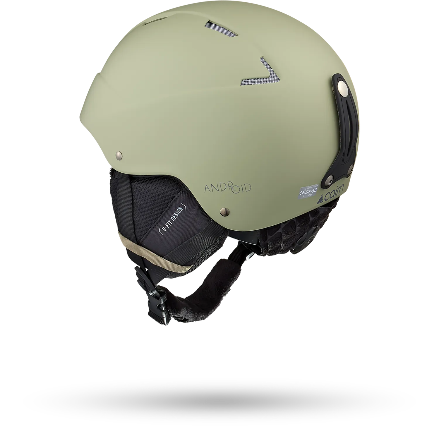 Cairn Android skidhjälm Mat Light Khaki ABS V-FIT