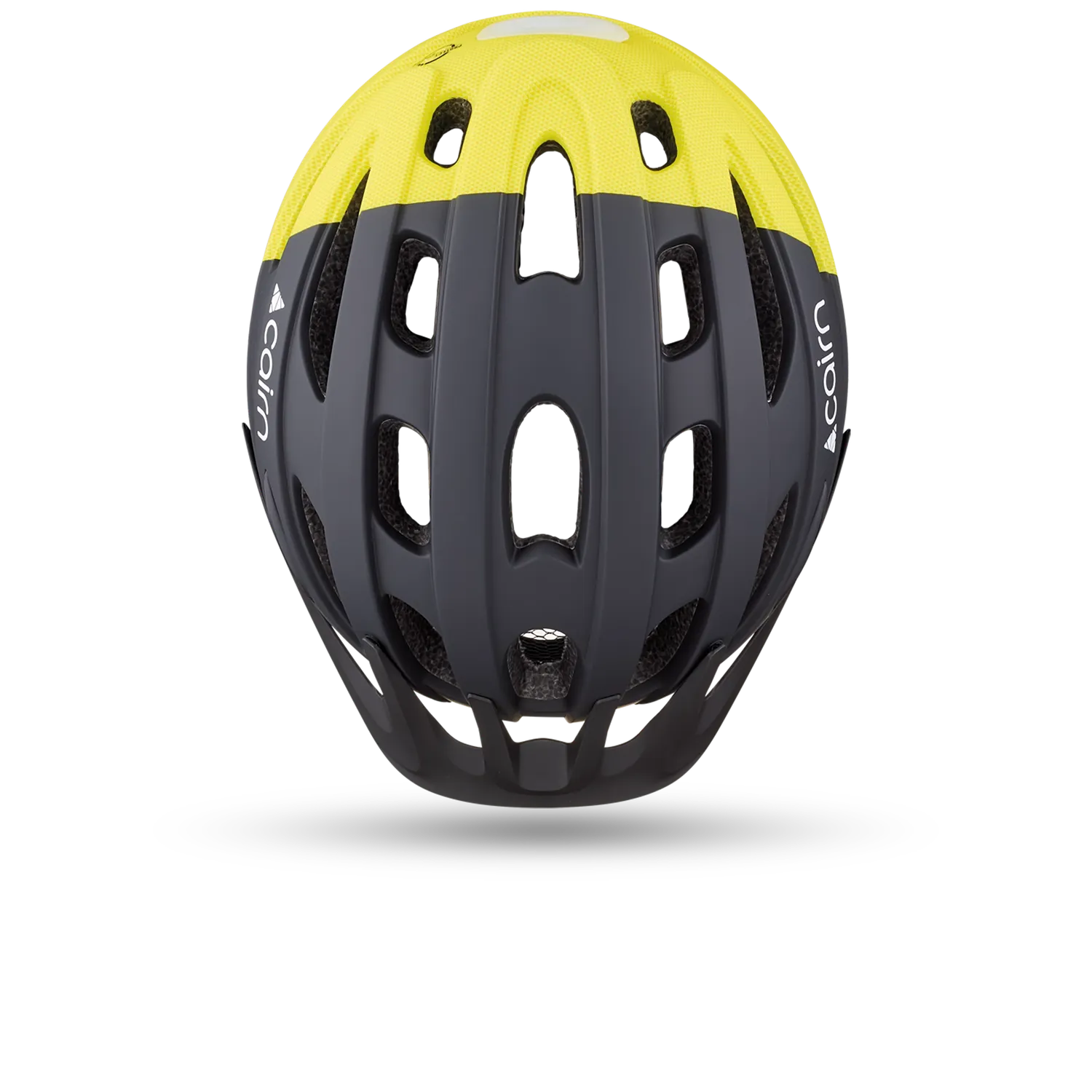 Cairn Fusion cykelhjälm mat black neon LED-lampa