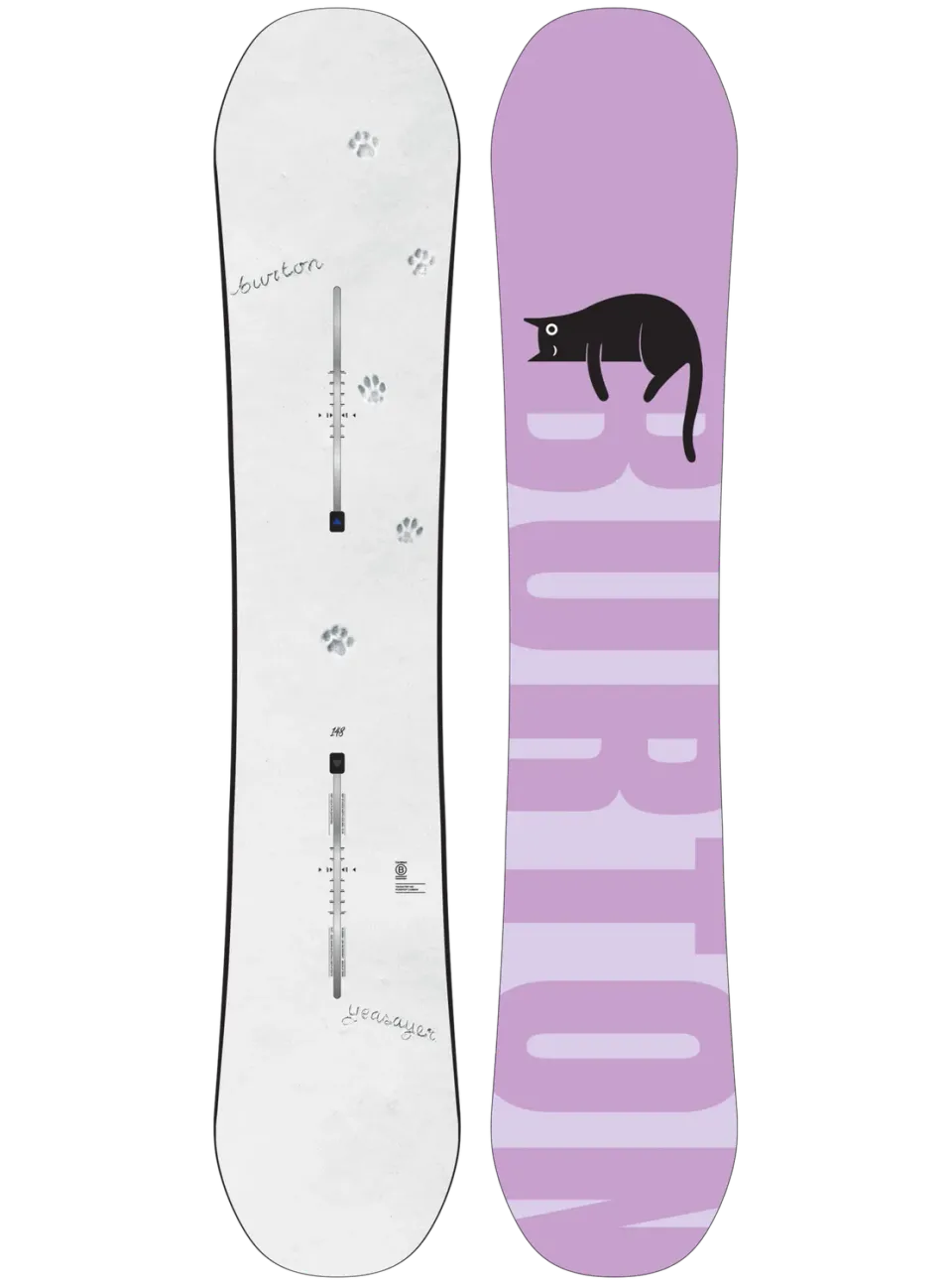 Burton Yeasayer Flying V snowboard dam 144 Paws
