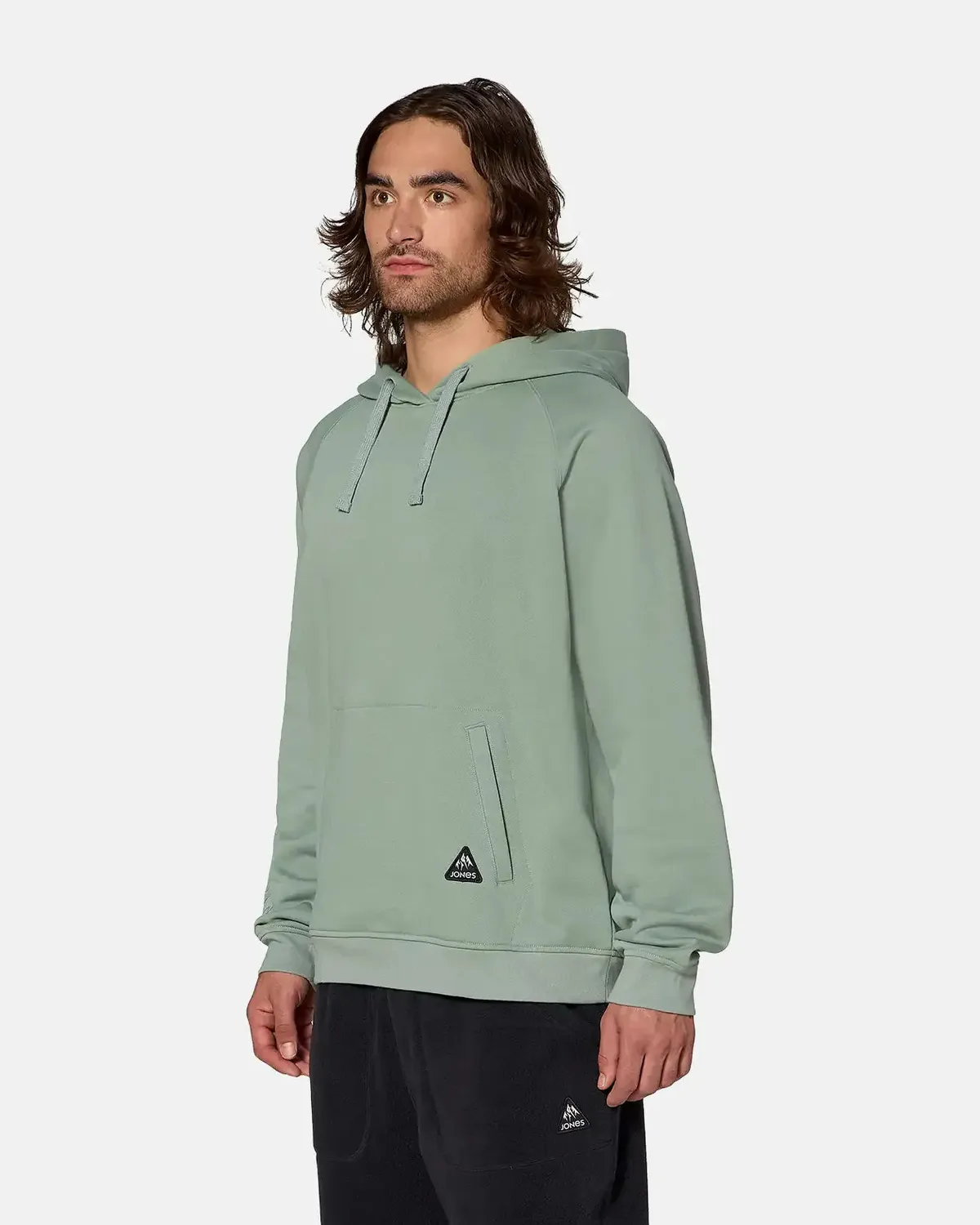Jones Truckee hoodie herr svart ekologisk bomull