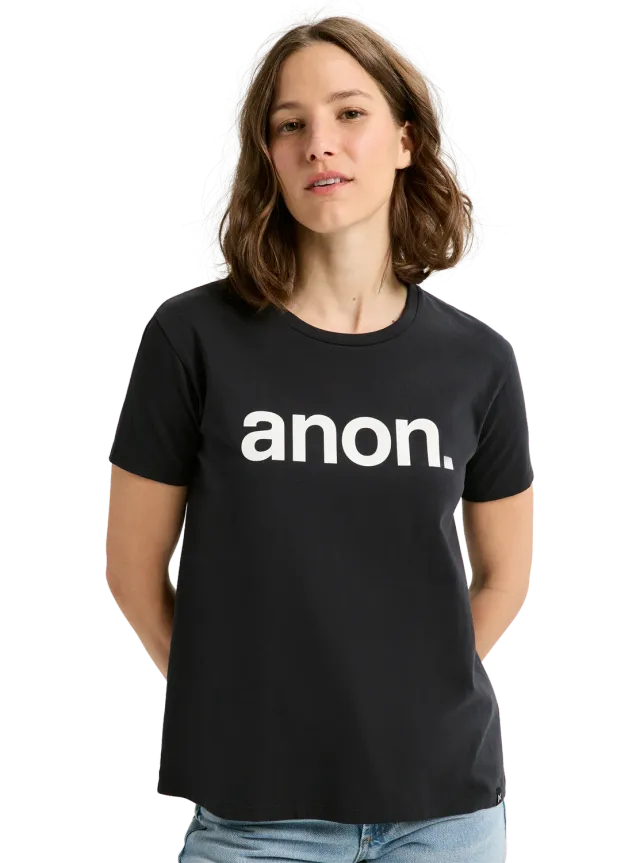 Burton Anon t-shirt dam true black ekologisk bomull