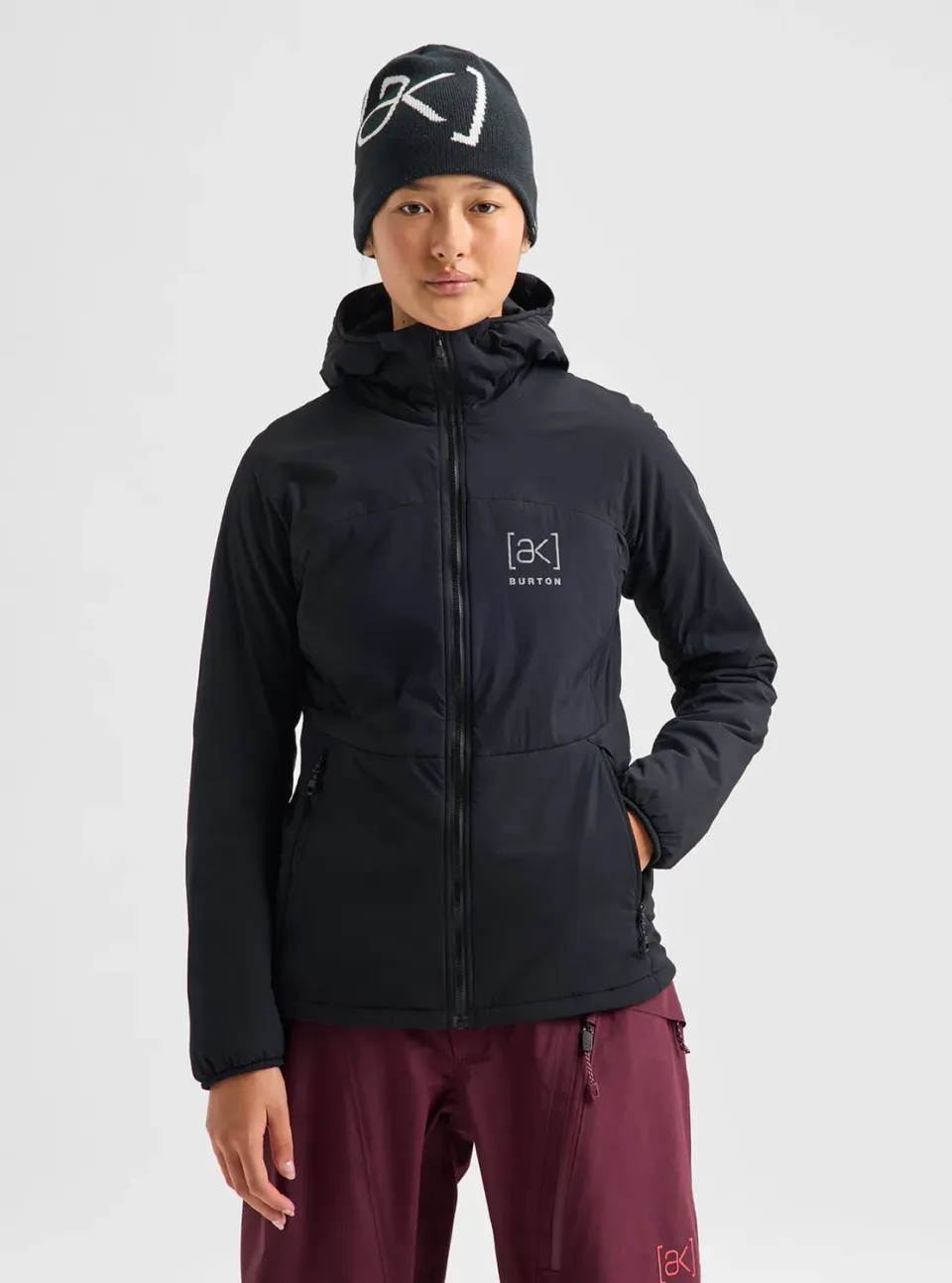Burton [ak] Helium Hooded mellanjacka dam True Black 40g