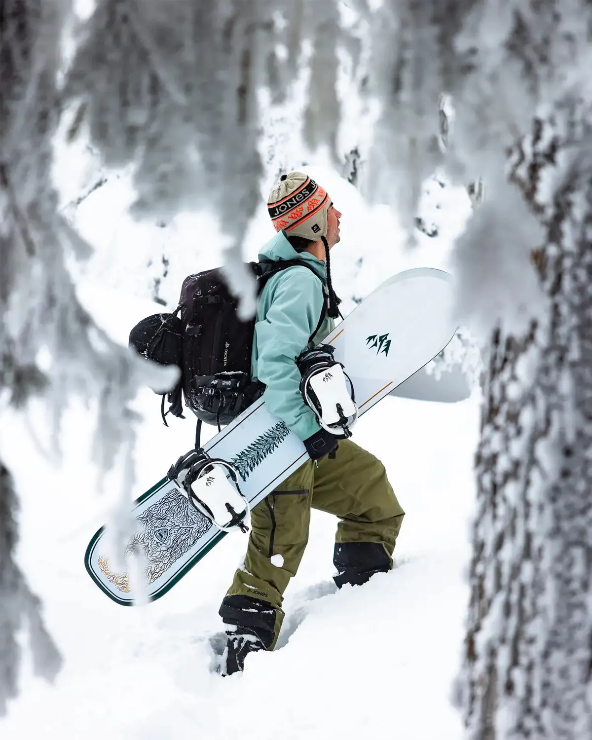 Jones MTN Surf Recycled hängselbyxor herr Moss Green