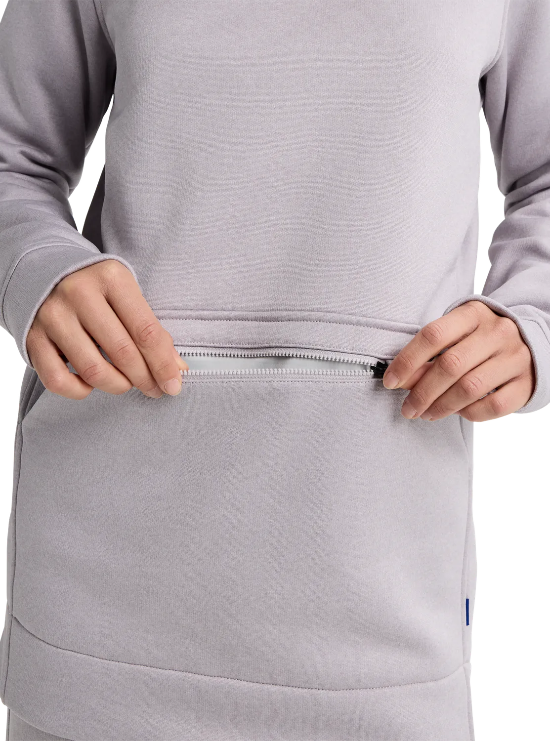 Burton Oak Long huvtröja Washed Lavender dam fleece