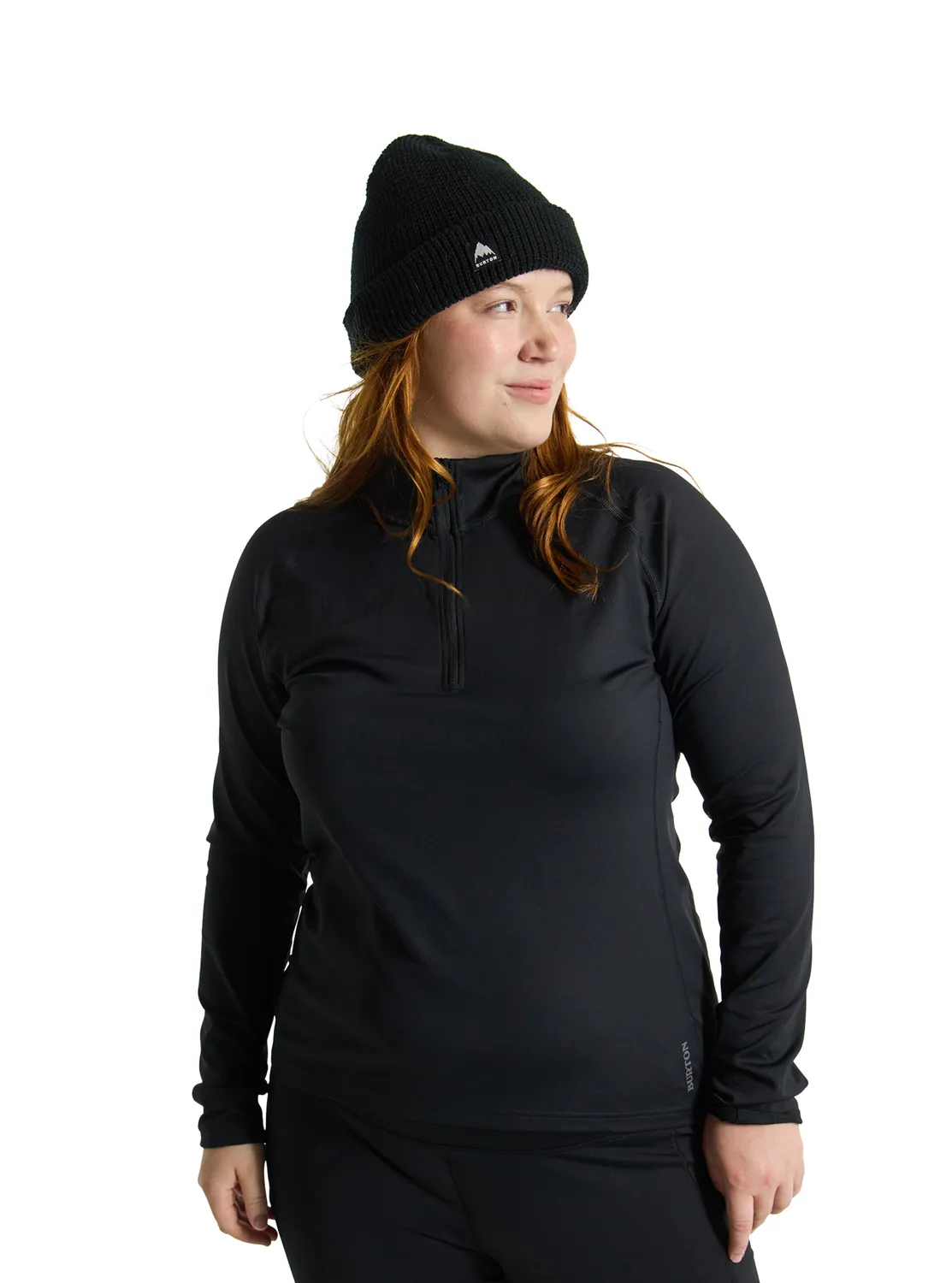 Burton Heavyweight X underställströja quarter-zip svart varm