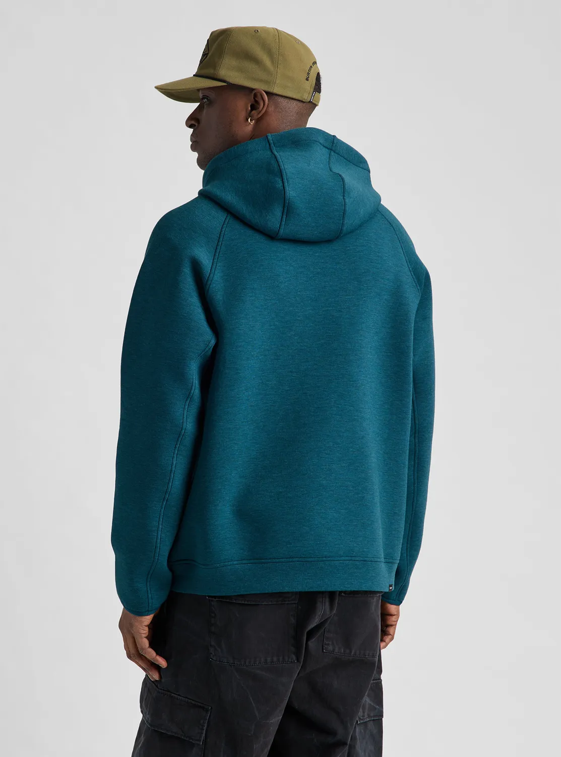 Burton SpaceCloud hoodie True Black Heather mjuk