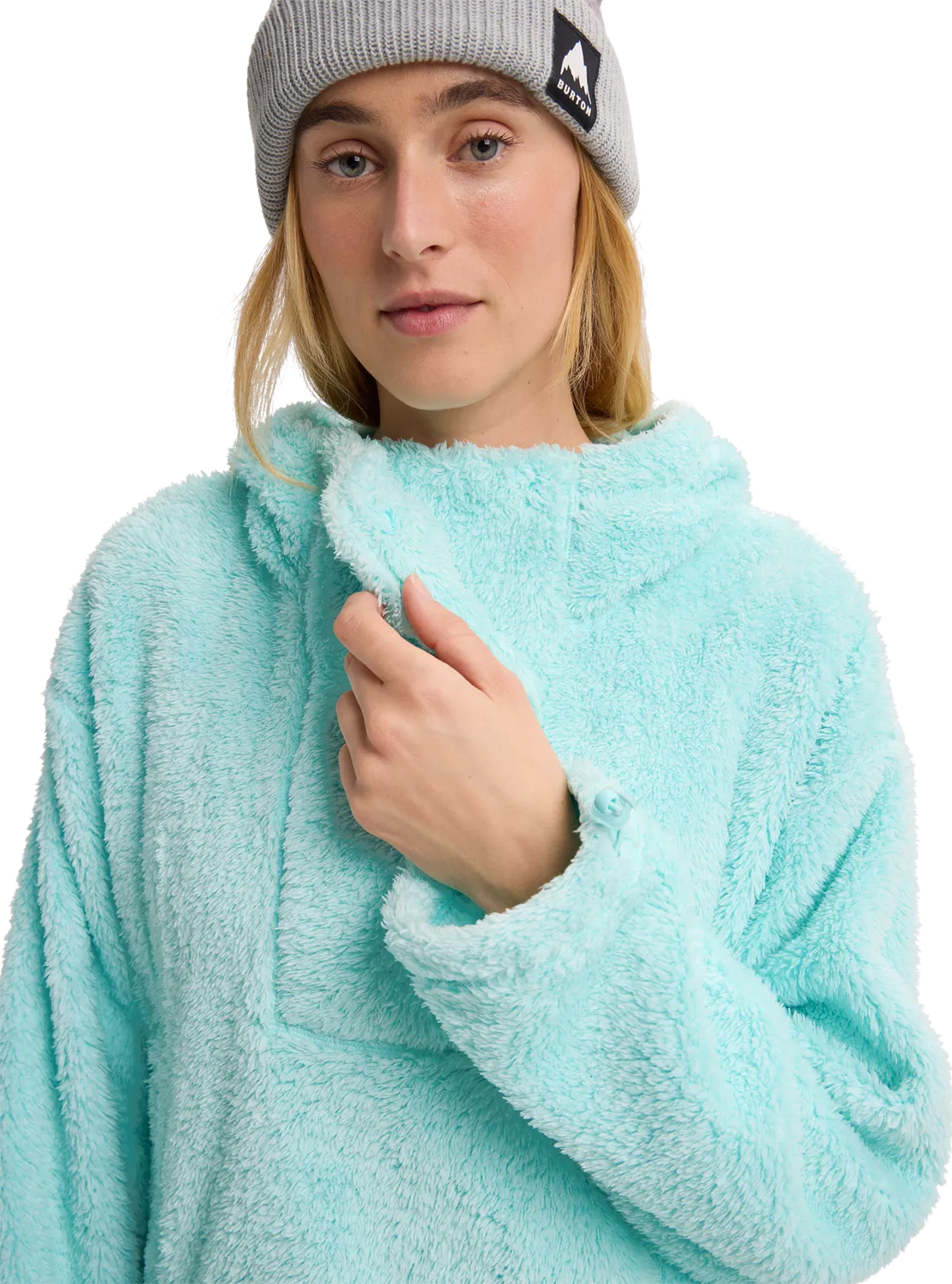 Burton Lemma fleece pullover dam ljus teal mjuk mellanlager