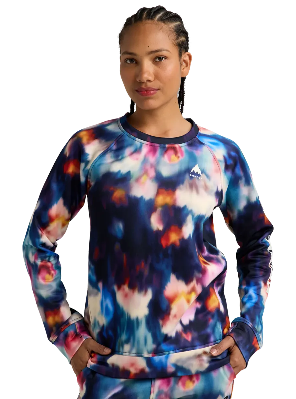 Burton Oak crewneck fleecetröja dam true black mjuk