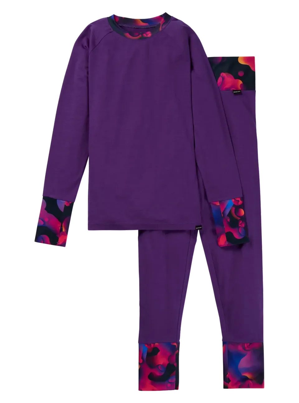 Burton Merino Wool underställsset barn Imperial Purple tunnt