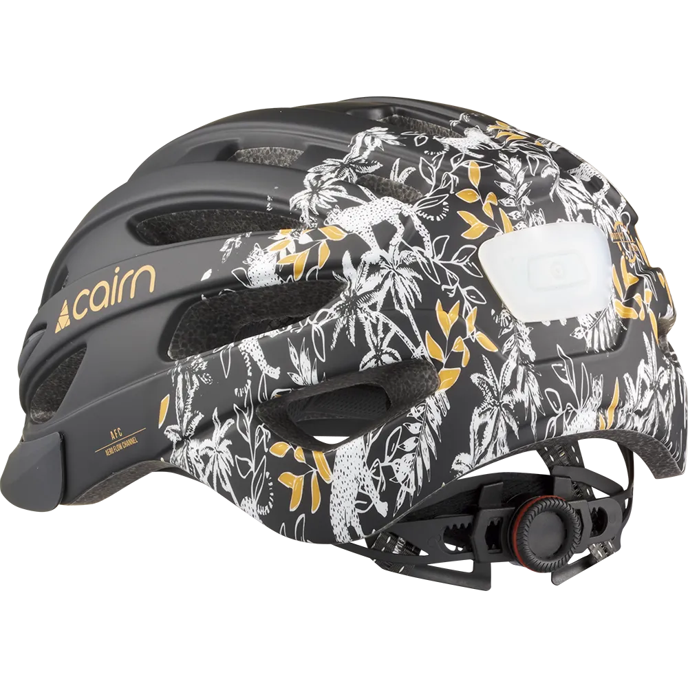 Cairn Fusion Mat Black Panther cykelhjälm med LED