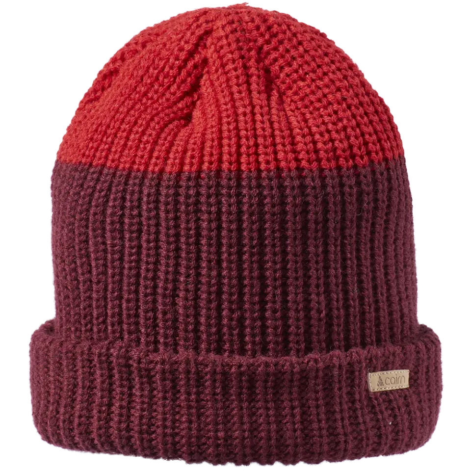 Cairn Oscar Hat mössa burgundy poppy tvåfärgad