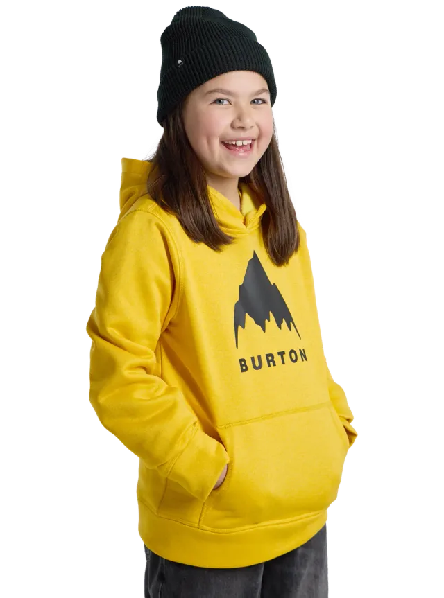 Burton Oak Pullover huvtröja barn True Black Heather fleece