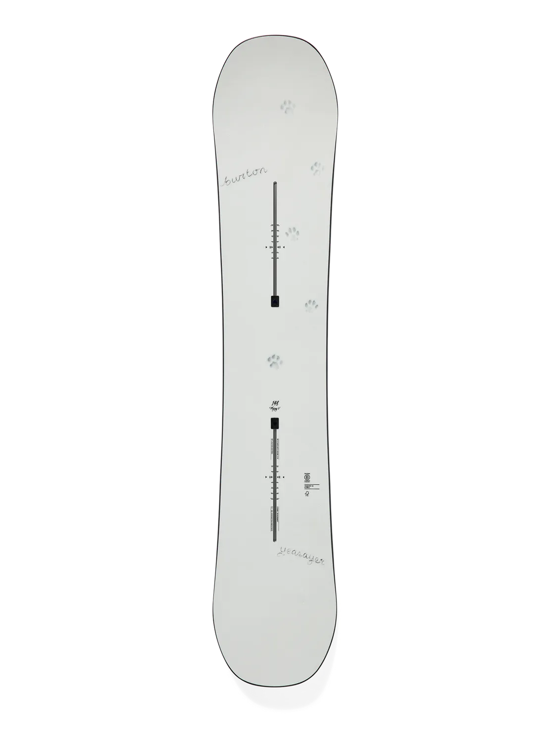 Burton Yeasayer Flying V snowboard dam 144 Paws