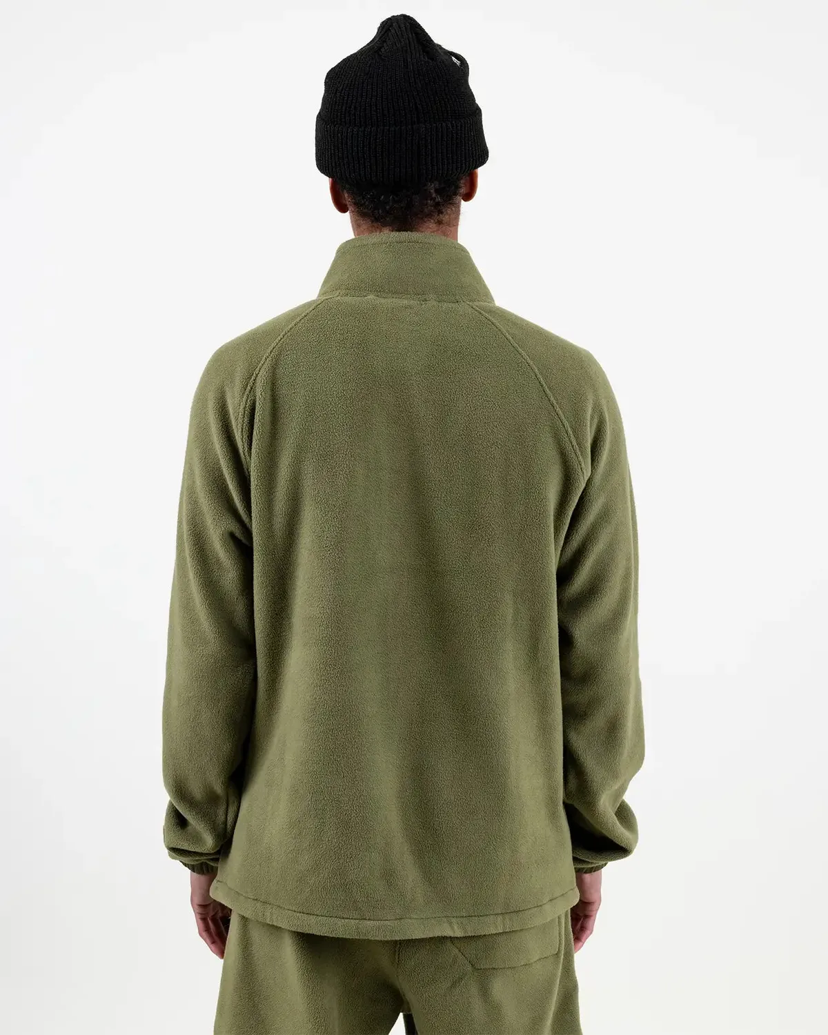 Jones Lodge Half Zip fleece tröja Stealth Black återvunnen