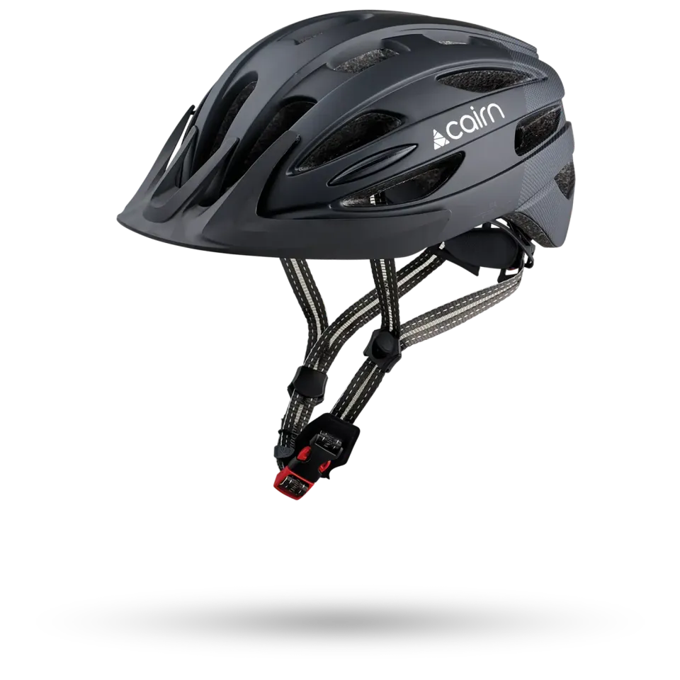 Cairn Fusion cykelhjälm Mat Black Triangle LED-lampa
