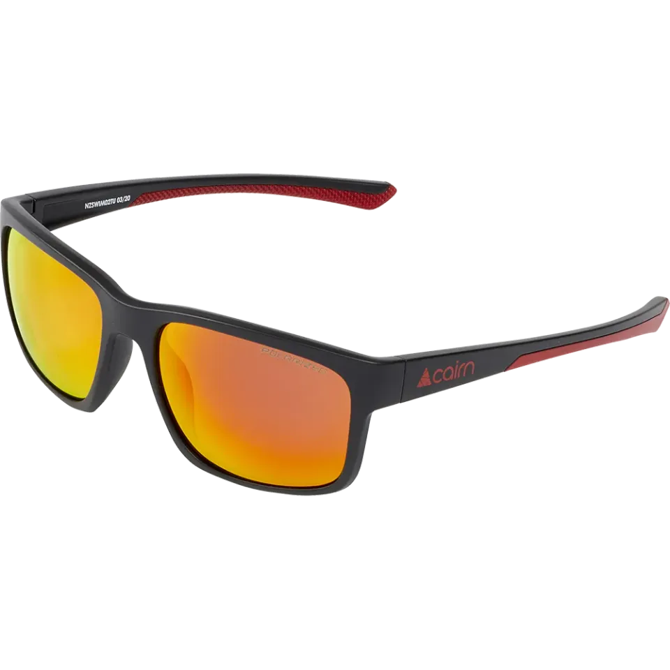 Cairn Swim Polarized solglasögon mat svart röd
