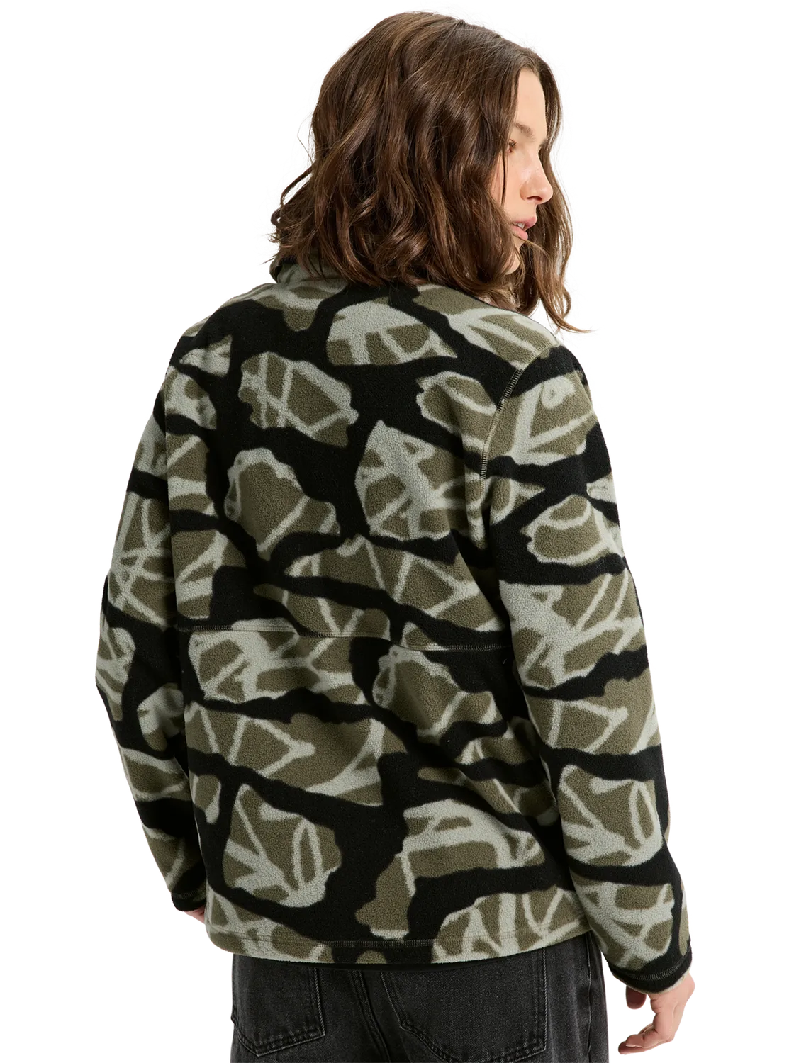 Burton Cinder Fleece snapshirt True Black dam