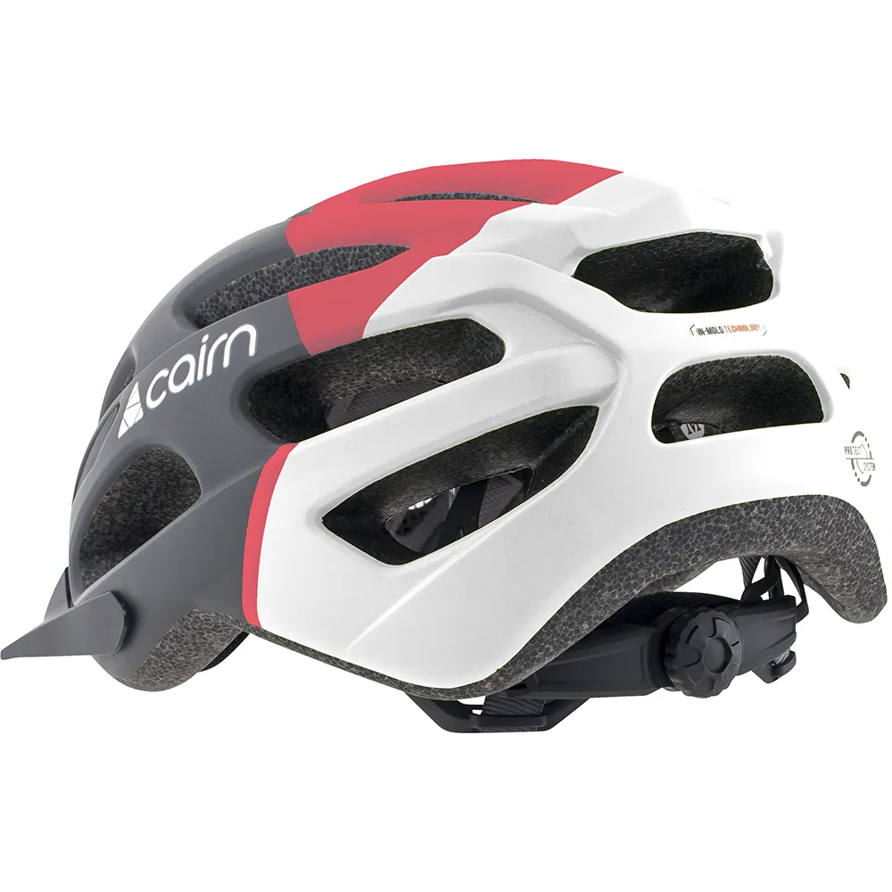 Cairn Prism XTR cykelhjälm Grey Neon Coral trail