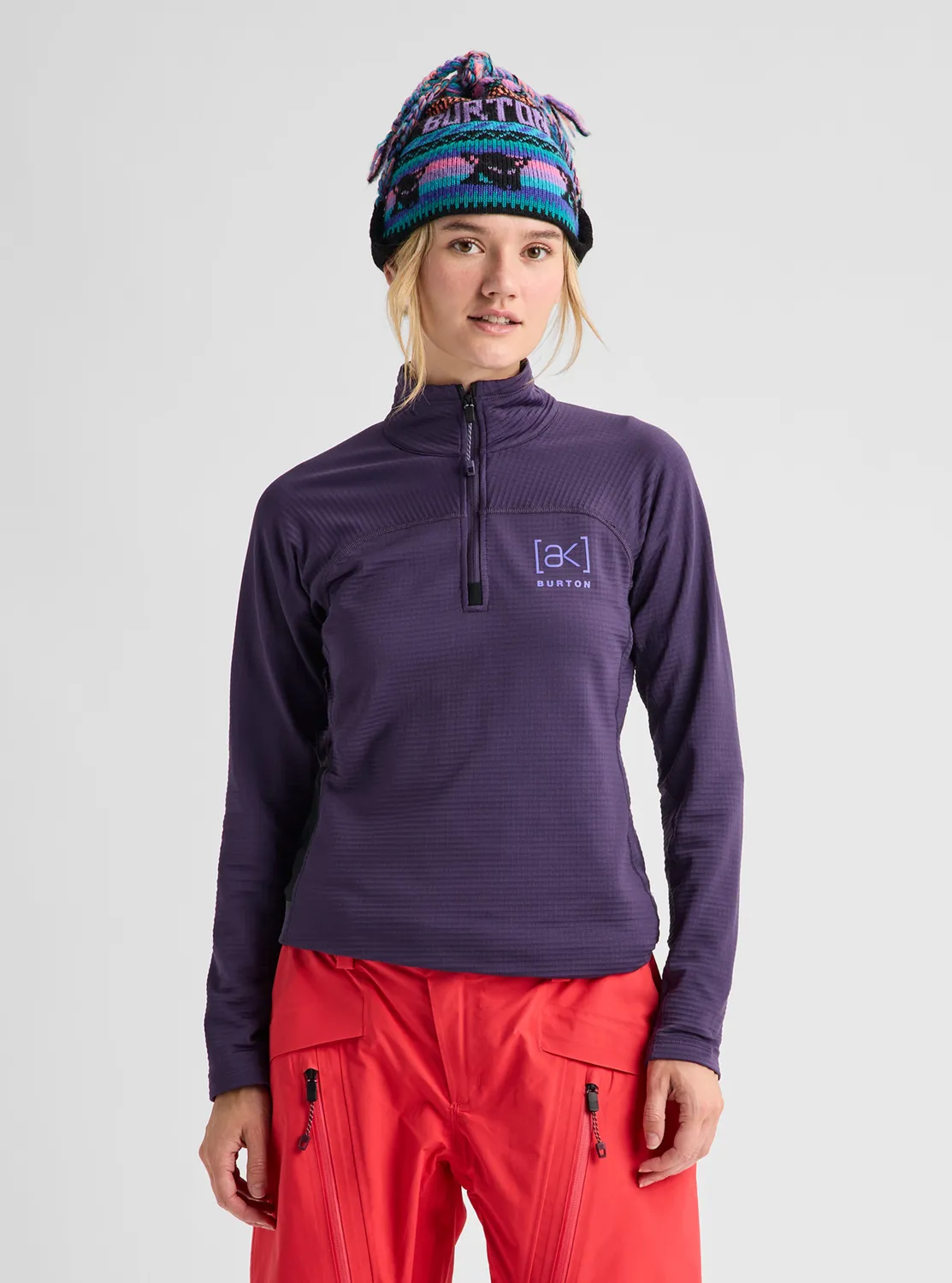 Burton [ak] Helium Grid Quarter-Zip fleece True Black andas