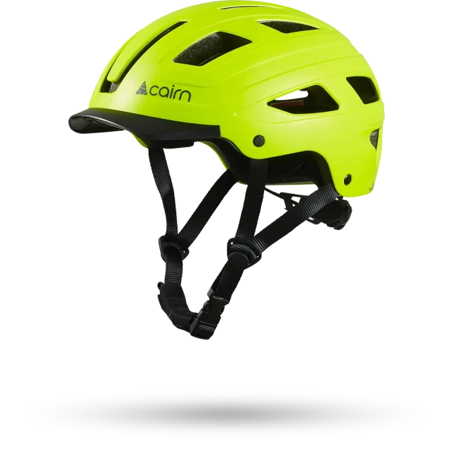 Cairn Clarke Mat Neon Yellow cykelhjälm neongul M LED