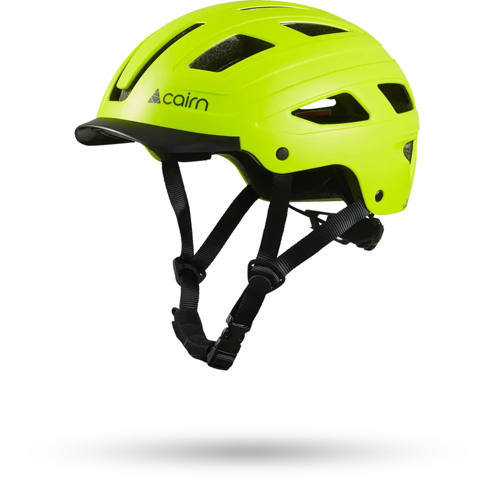 Cairn Clarke Mat Neon Yellow cykelhjälm neongul M LED