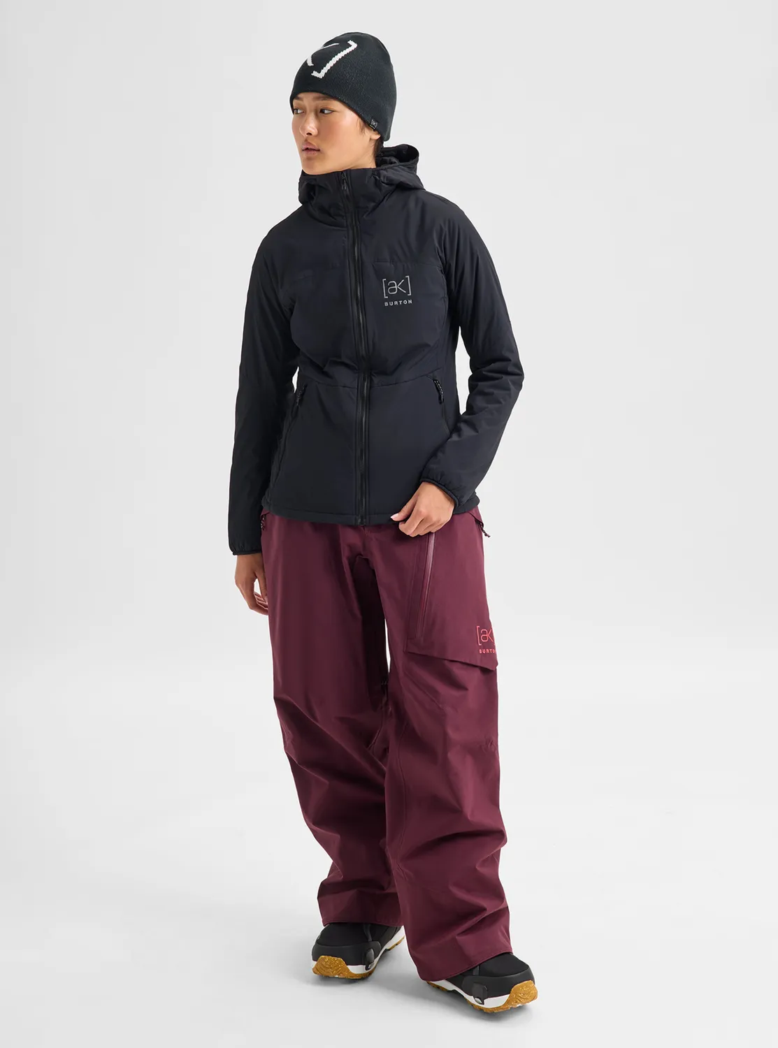 Burton [ak] Helium Hooded mellanjacka dam True Black 40g