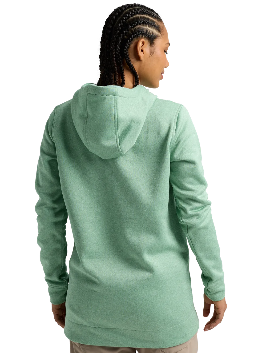 Burton Oak Long huvtröja Washed Lavender dam fleece