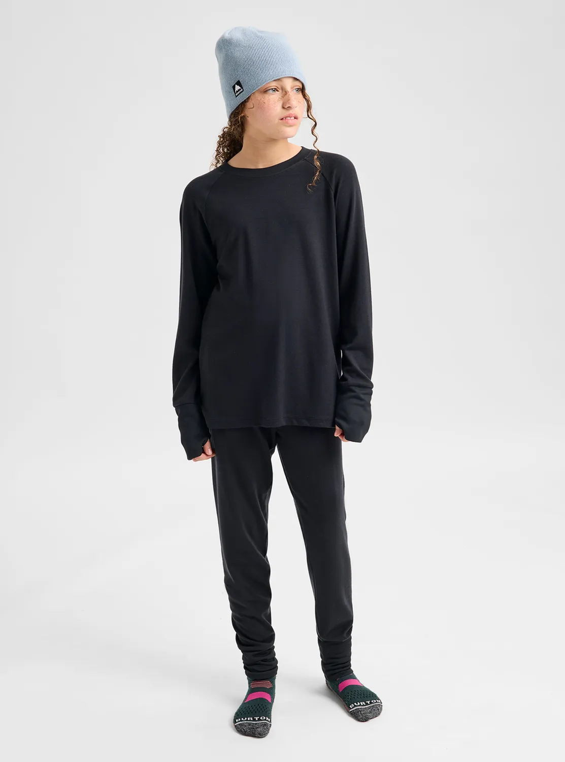 Burton Merino Wool underställsset barn Mineral Blue kraftigt