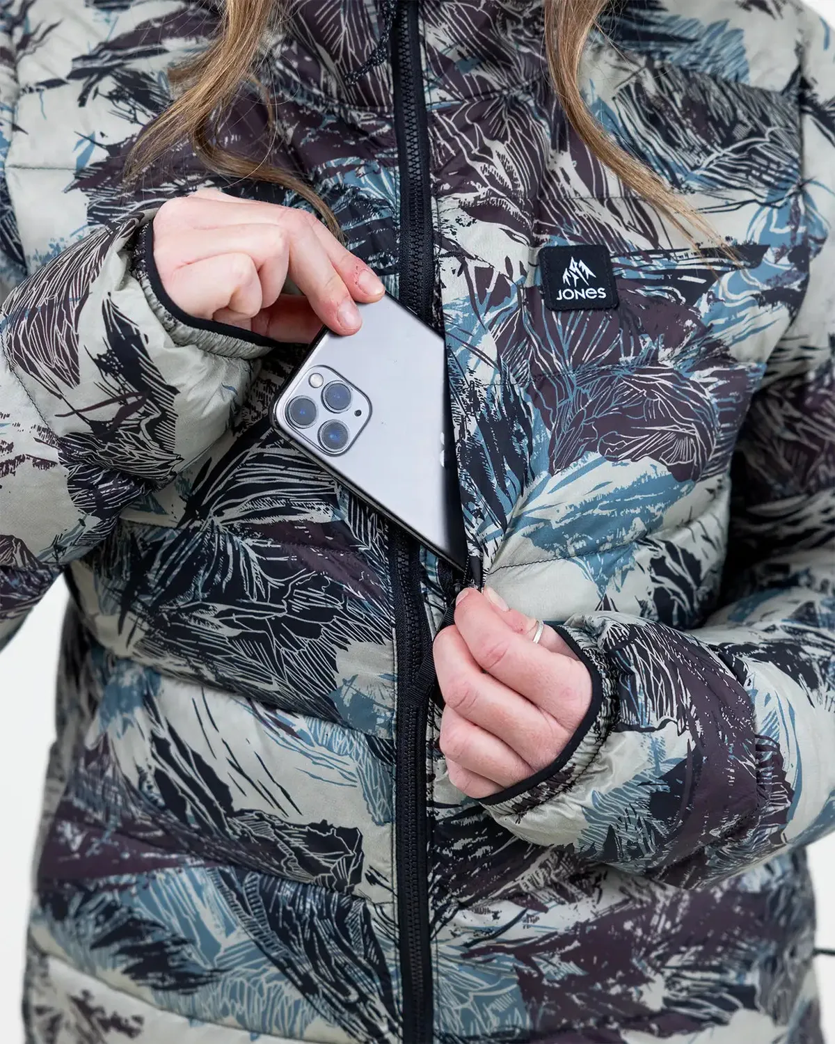 Jones Re-Up Recycled Down Hoodie 2026 dunjacka damsvart