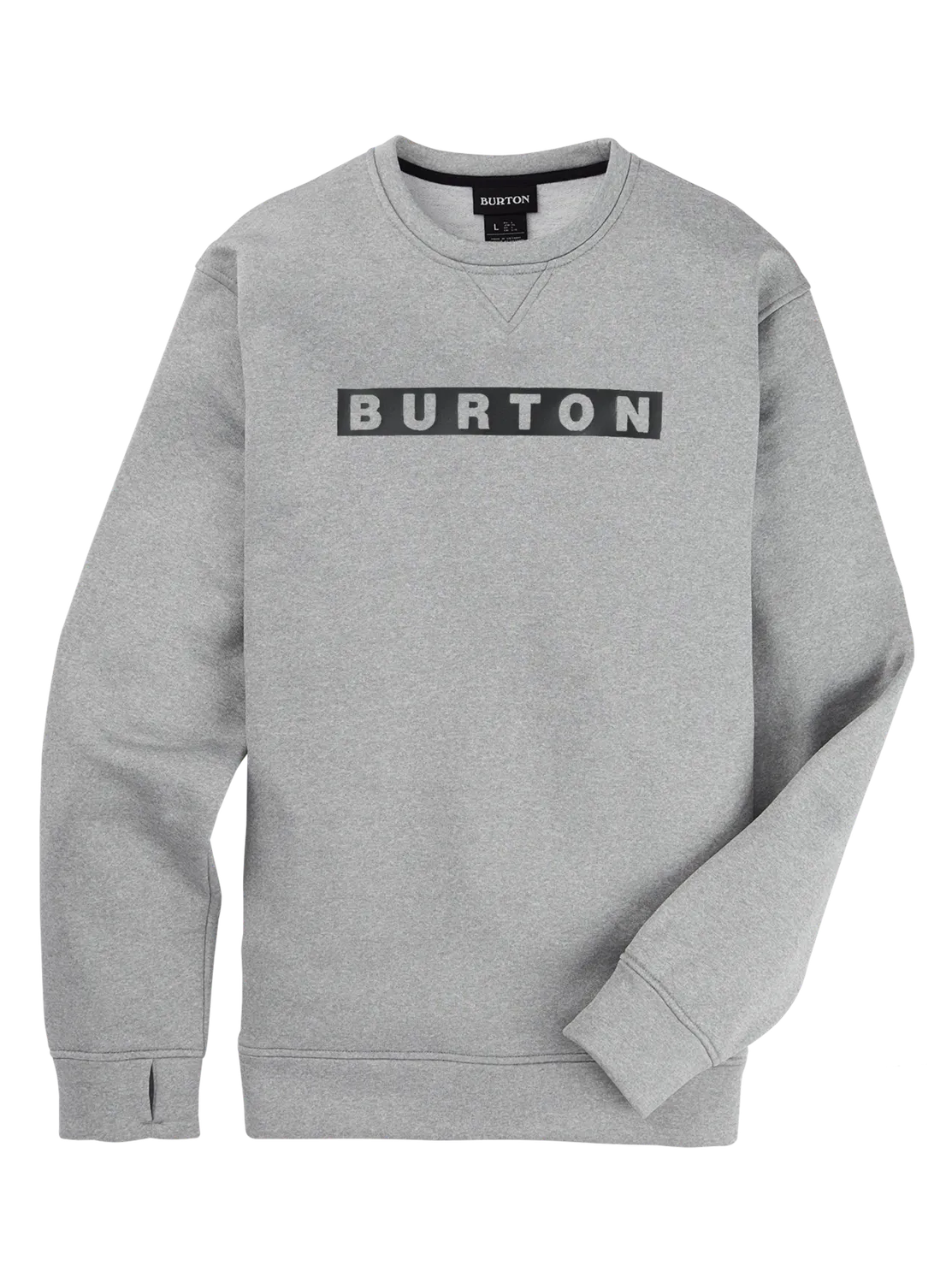 Burton Oak Pullover Crew tröja True Black Heather mjuk fleece