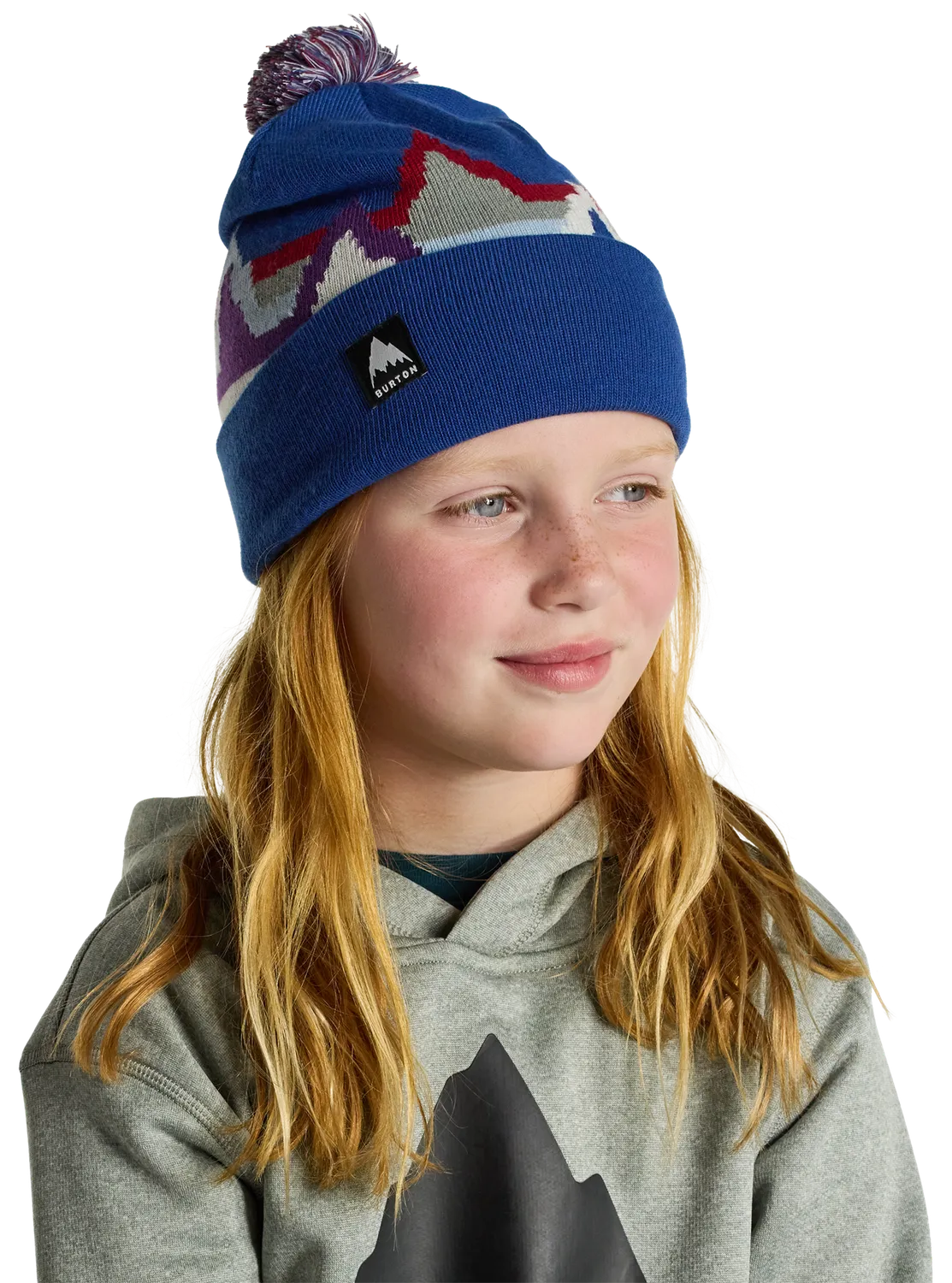 Burton Echo Lake barnmössa twilight blue pom