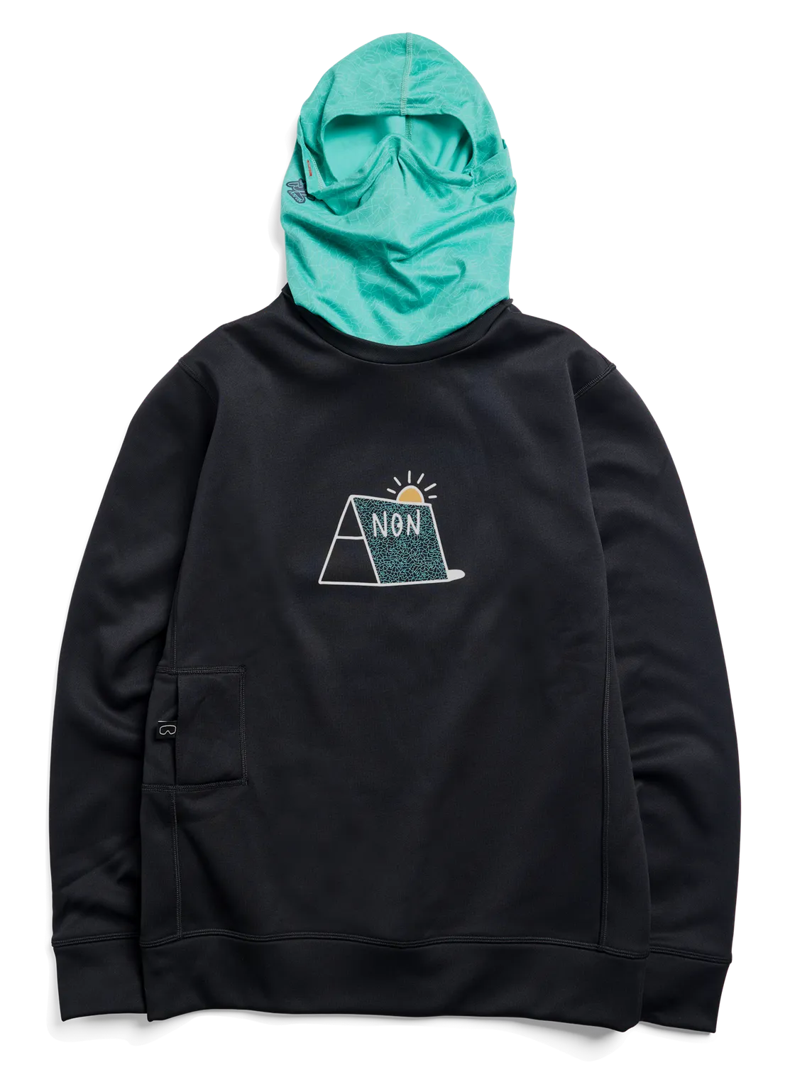 Anon Beaufort MFI fleece crewneck marin mönstrad 2 masker