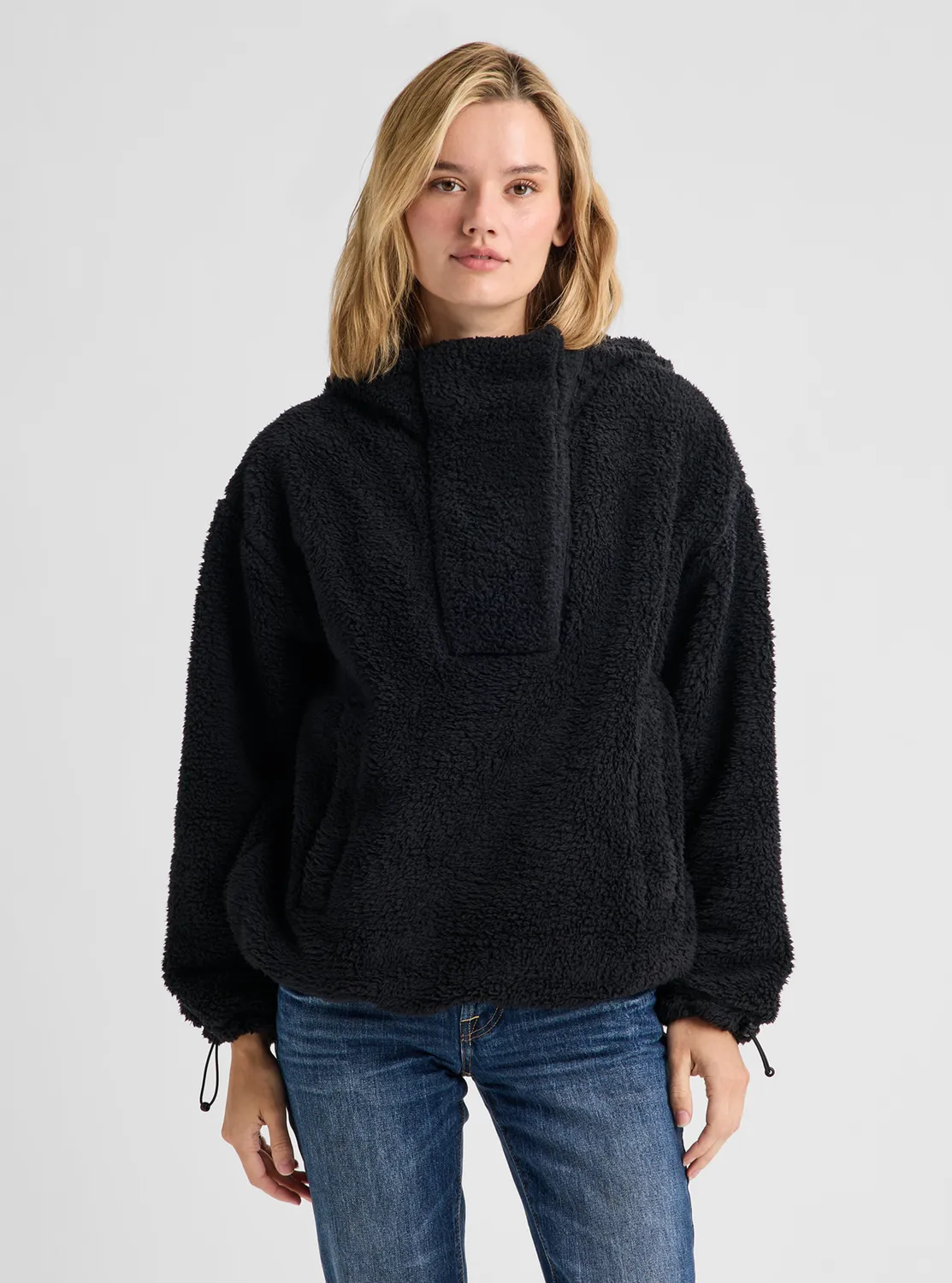 Burton Lemma fleecetröja pullover True Black mjuk