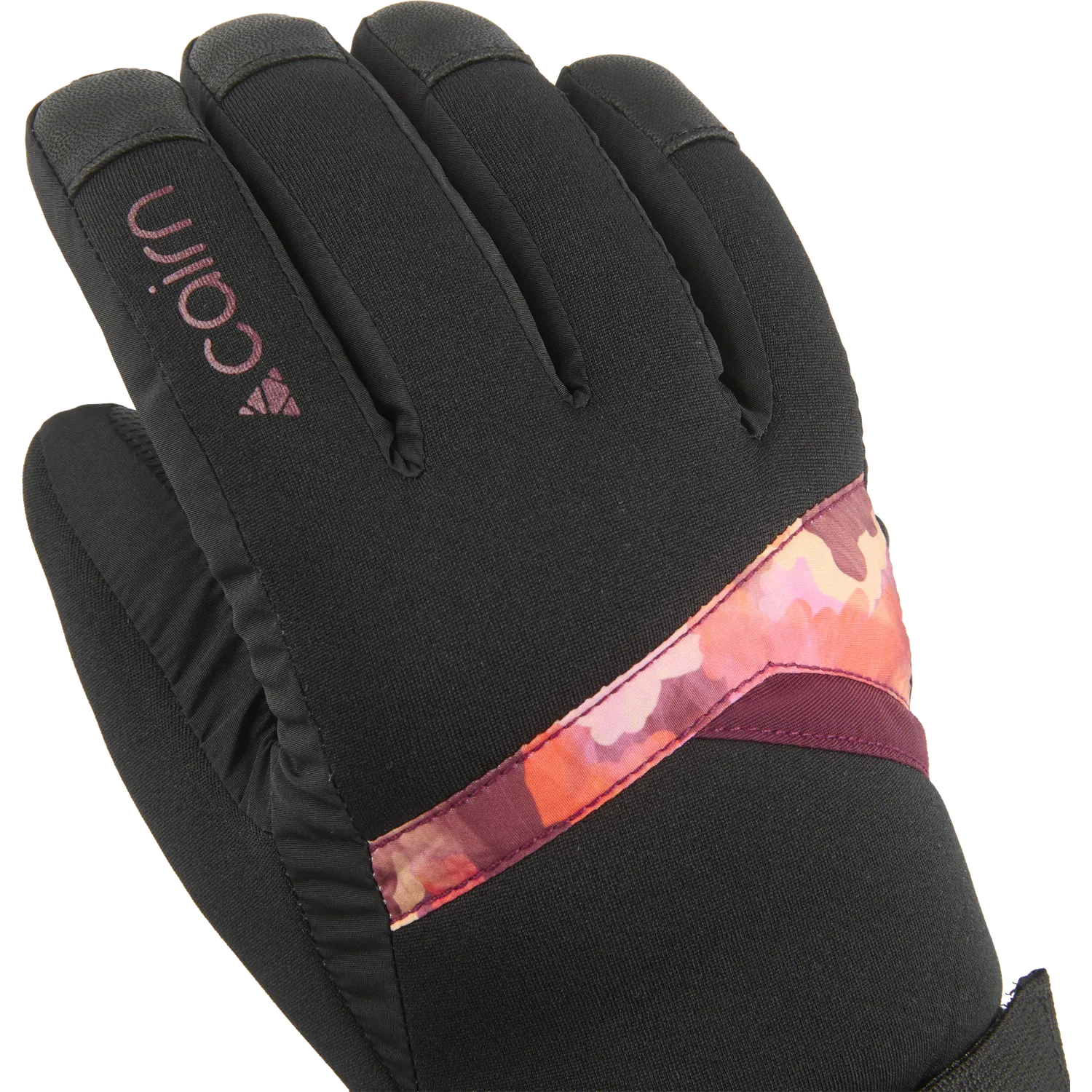 Cairn Styl Pure Fit skidhandskar Burgundy Flower vattentäta