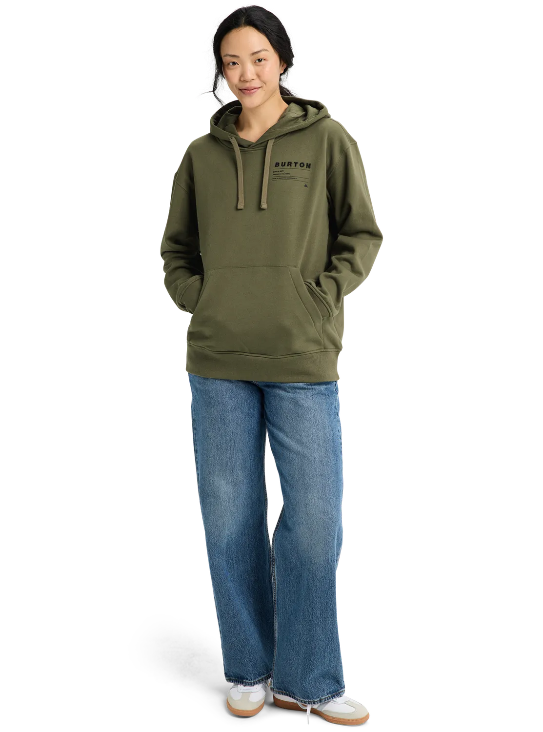 Burton Moretown Pullover Hoodie Forest Moss ekologisk