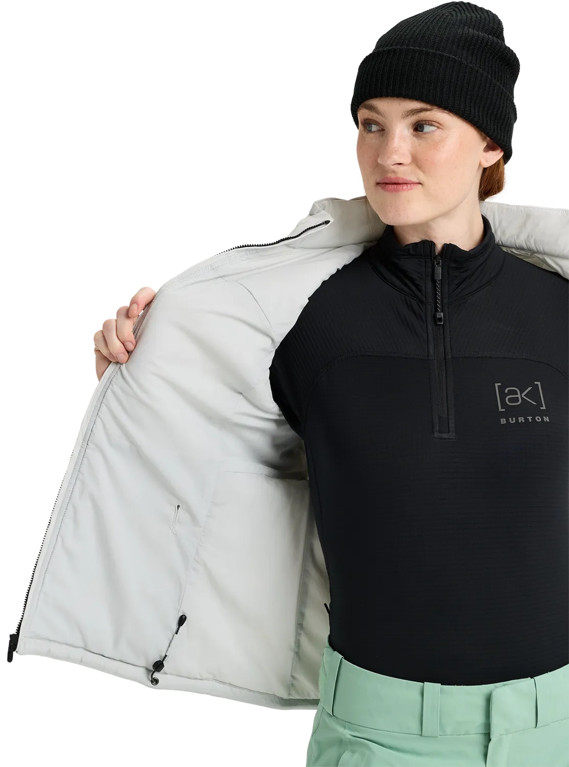 Burton [ak] Helium Stretch väst dam gray cloud