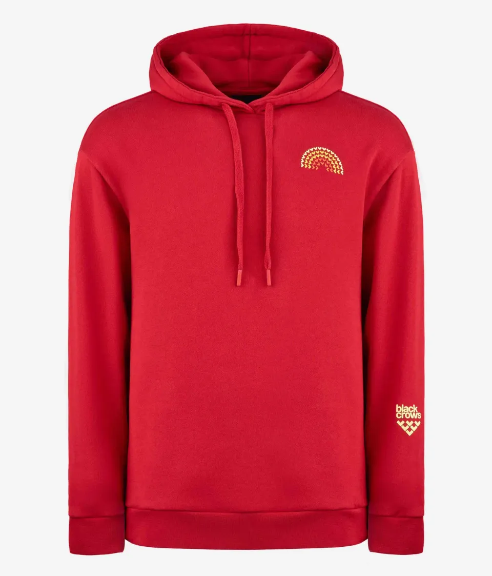 Black Crows Unlimited hoodie röd M ekologisk bomull