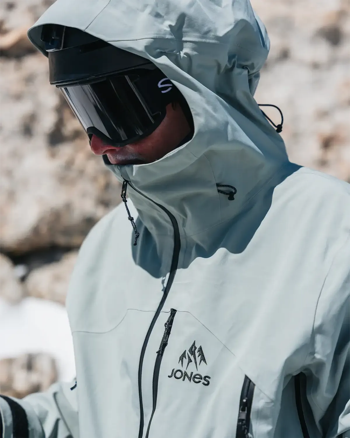 Jones Further 3L stretchjacka Glacier Gray 30K