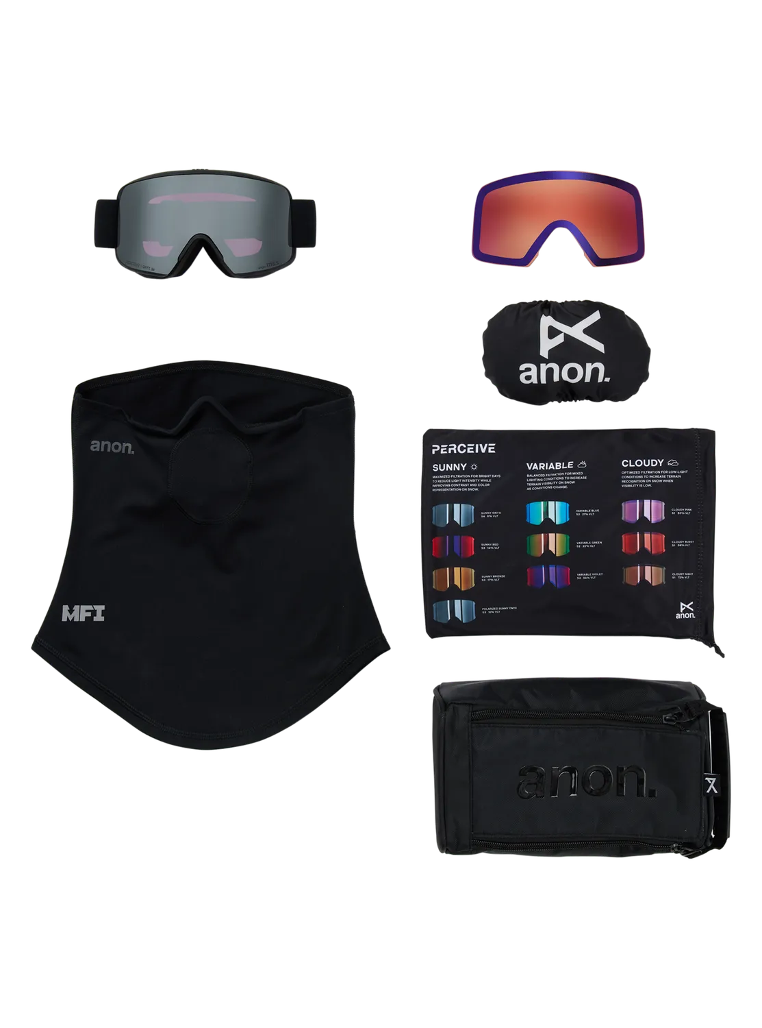 Anon M6S skidglasögon Terracotta bonuslins + mask