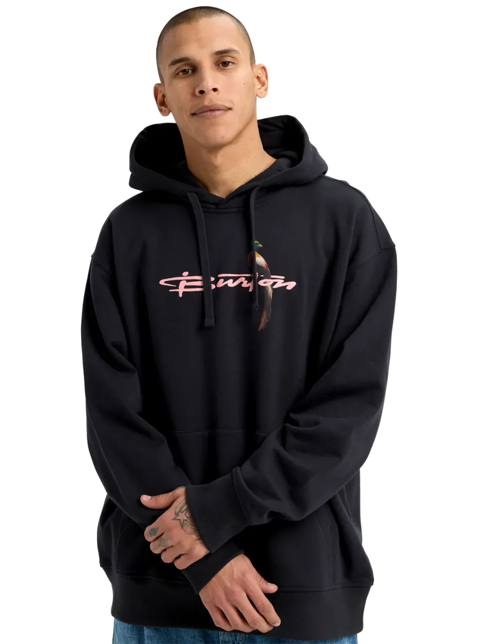 Burton Custom 26 huvtröja True Black ekologisk bomull