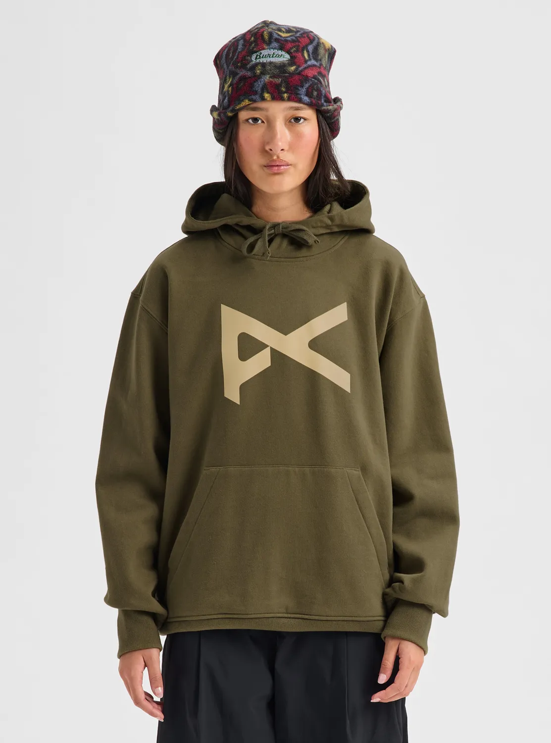 Burton Anon Pullover Hoodie huvtröja Dried Moss varm
