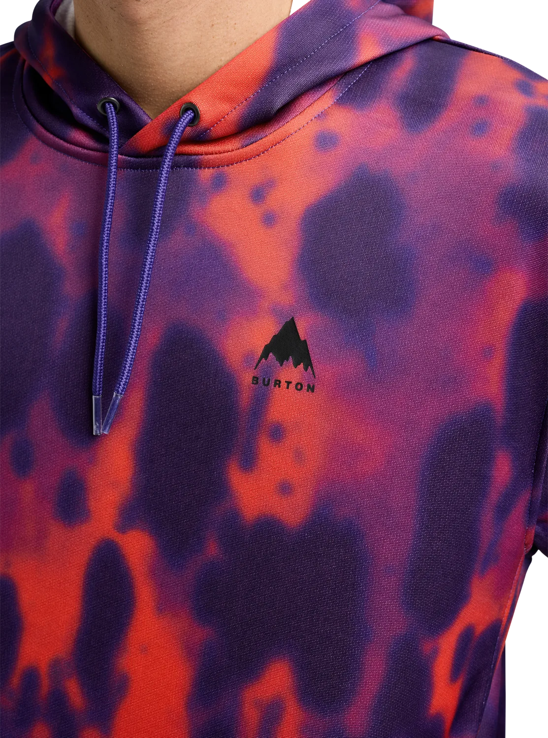 Burton Oak huvtröja True Black Heather herr fleece