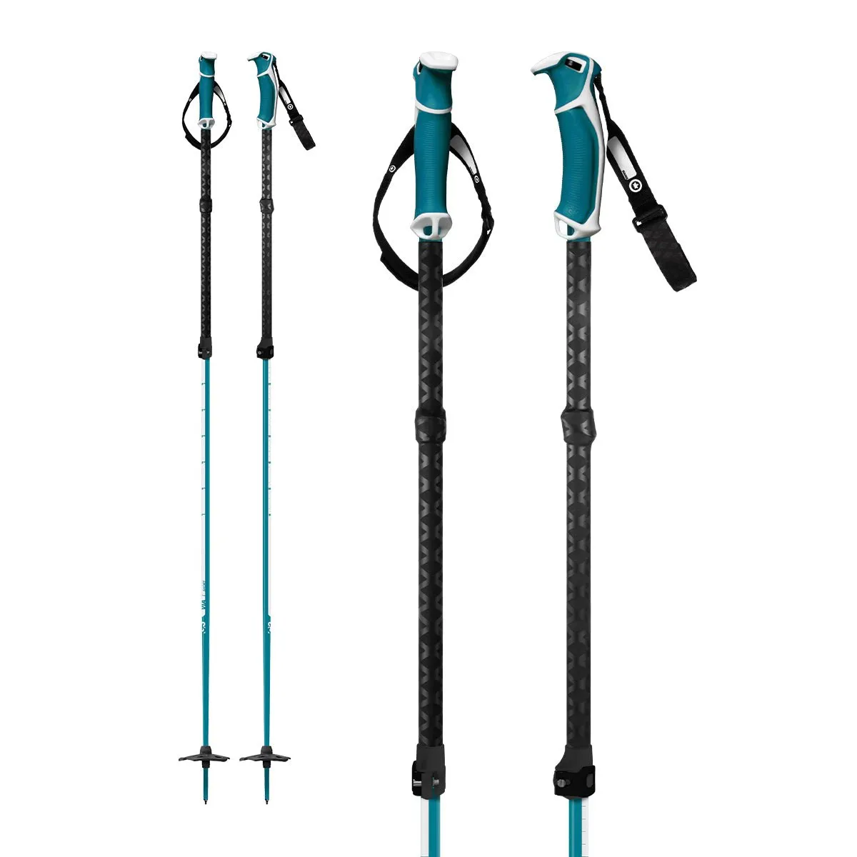 VIA teleskop skidstav Navy Long 115-145 cm