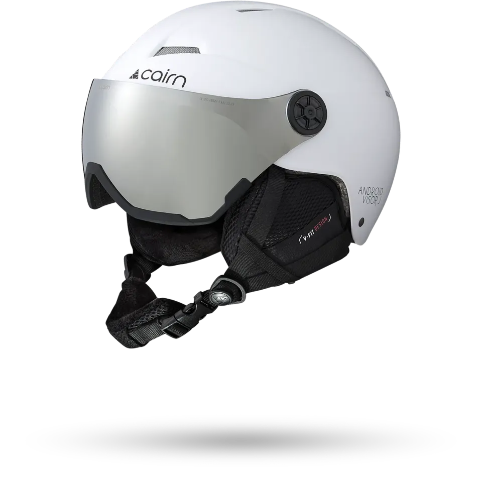 Cairn Android Visor J skidhjälm white visirhjälm barn