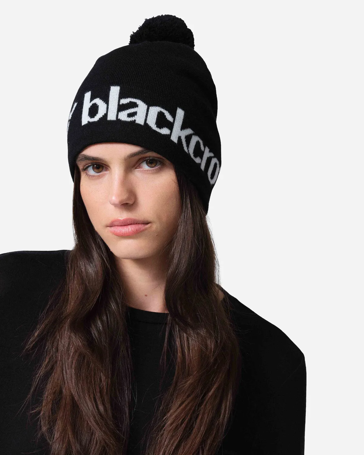Black Crows Nooa Pom Beanie mössa svart merinoull