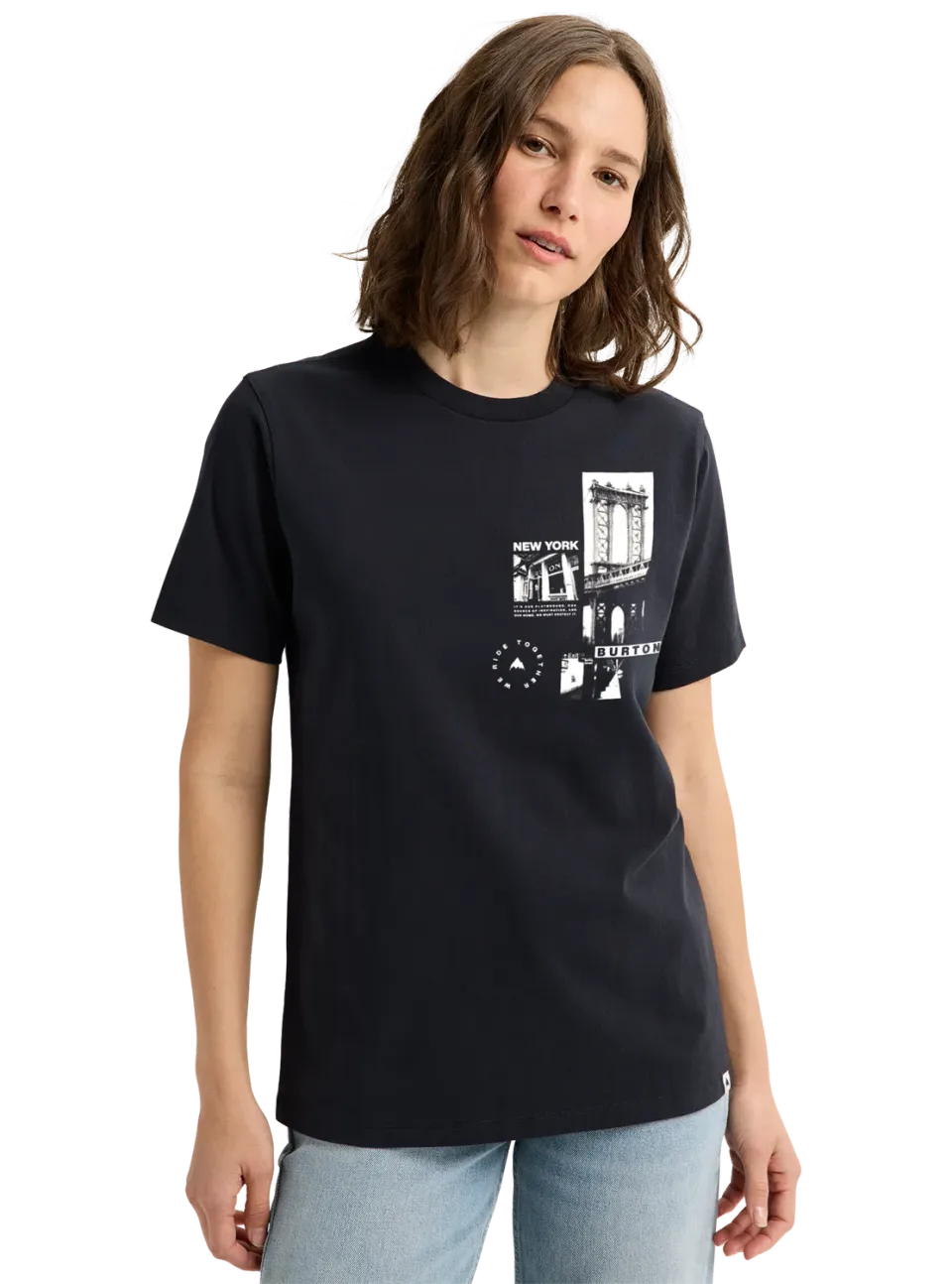 Burton NYC Short Sleeve T-shirt True Black ekologisk bomull