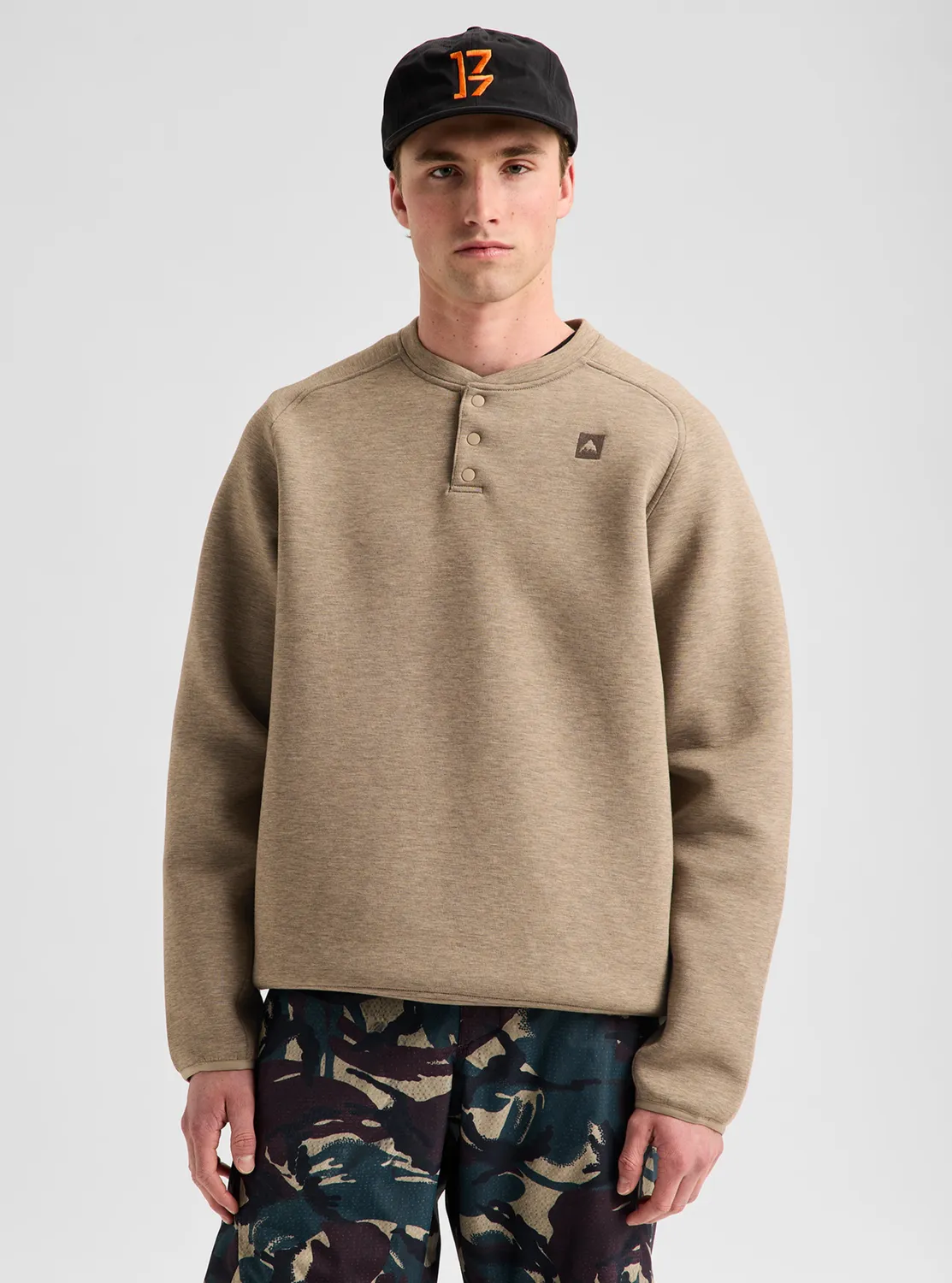 Burton SpaceCloud Henley henleytröja True Black Heather